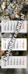 Kalendarze trójdzielne kwiaty